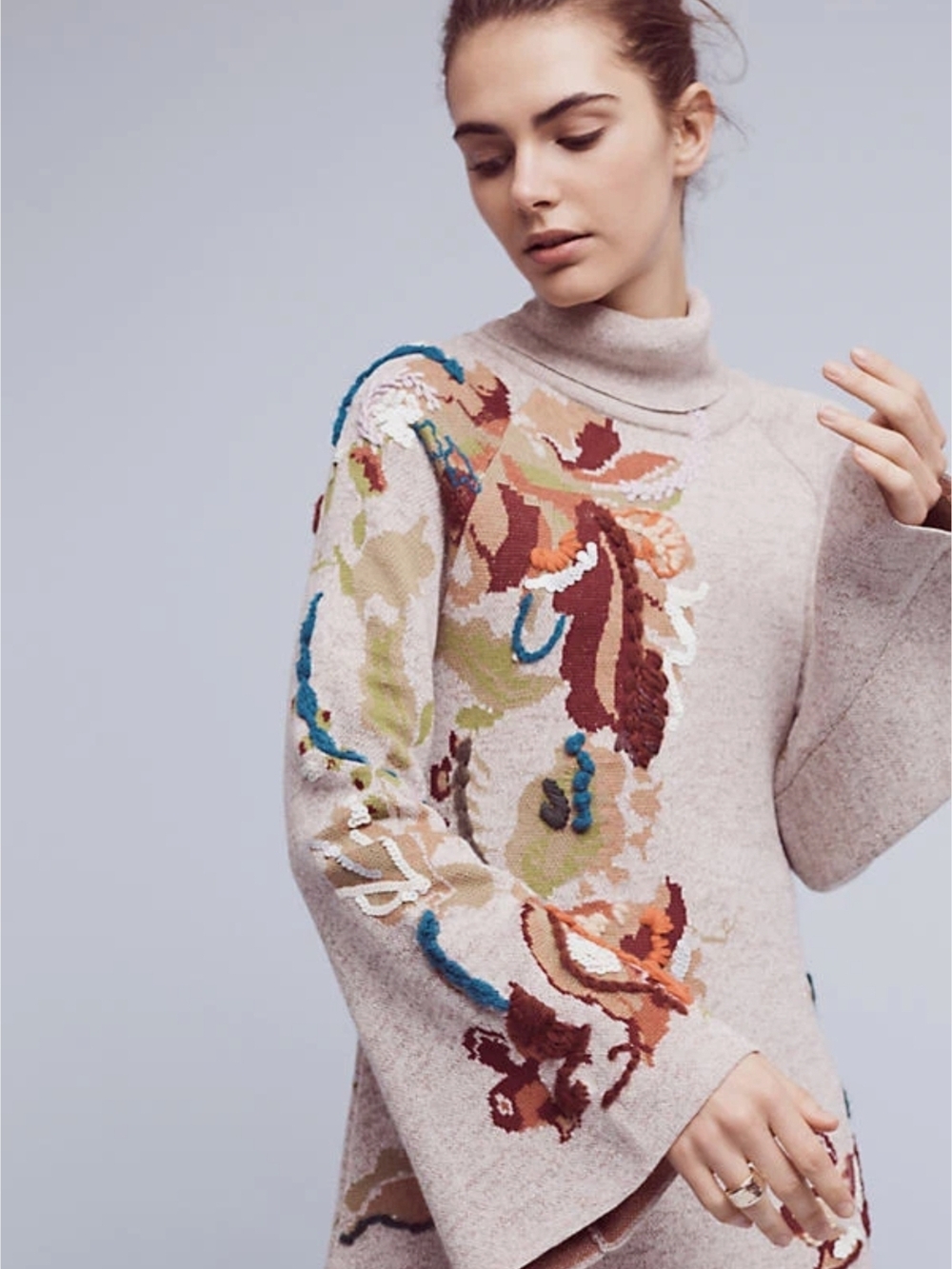 Anthropologie Knitted & Knotted Sweater Dress Women’s XS Petal Swing